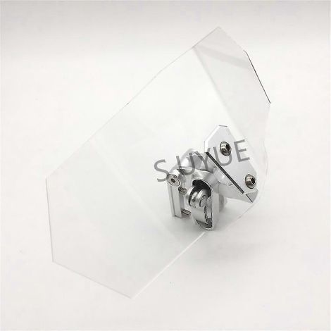 Déflecteur de vent transparent à flux d'air réglable pour pare-brise BMW, Honda, Yamaha, Ducati et Suzuki - argent (1/5)