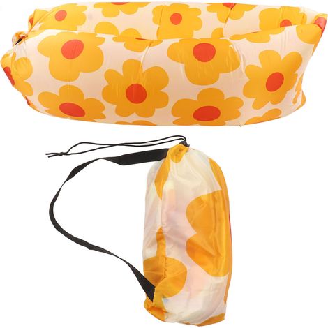 Canapé gonflable résistant aux déchirures, chaise lounge gonflable portable avec housse de rangement tournesol pour adultes et enfants (1/5)
