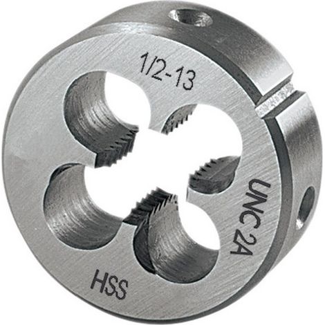 Die, Unc, Filettatura: Unc 1 / 4-20 Reti Pollice Da 20 Pollici, Con Diametro Esterno X Altezza 20 Mm X 7