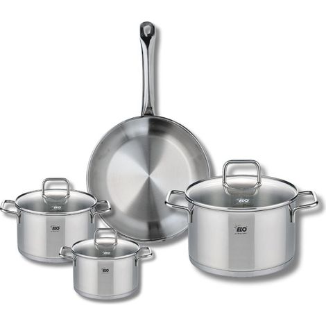 Ensemble de 1 Poêle de cuisson 24 cm et 3 faitouts 12, 14 et 20 cm Elo Profi Citrin (1/5)