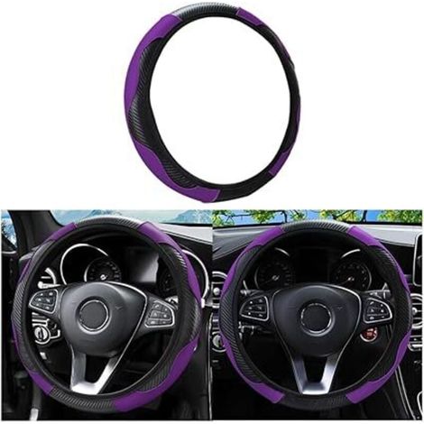 Coprivolante per auto, coprivolante in microfibra, antiscivolo, traspirante, elastico, 37-38 cm, protezione per volante per auto color patchwork, accessori per interni (1/4)