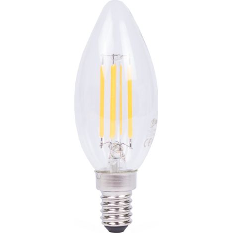 Ampoule LED bougie C35 4W E14 à intensité variable, 400 lm, blanc chaud 2500K (1/2)