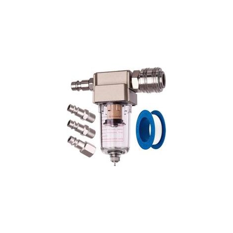 Filtre à air comprimé pour compresseur – Séparateur d’eau et d’huile – Raccord rapide 1/4' – Pression max 12 bar – Débit 500 l/min (1/5)