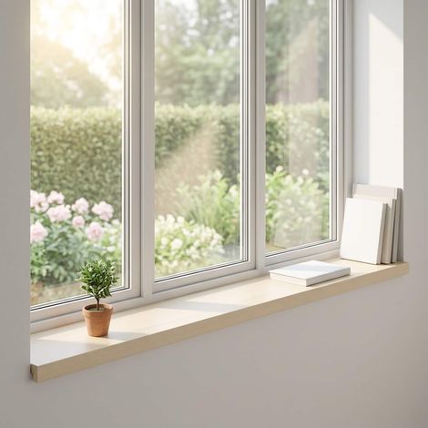 vidaXL Appuis de fenêtre 2 pc Blanc 140 x 15 x 2 cm (1/5)