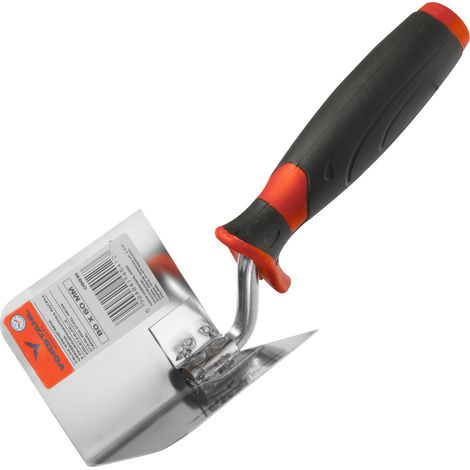 Truelle d'angle intérieur, acier inoxydable, manche bi-matière, 80x60mm, Vorstahl (1/3)