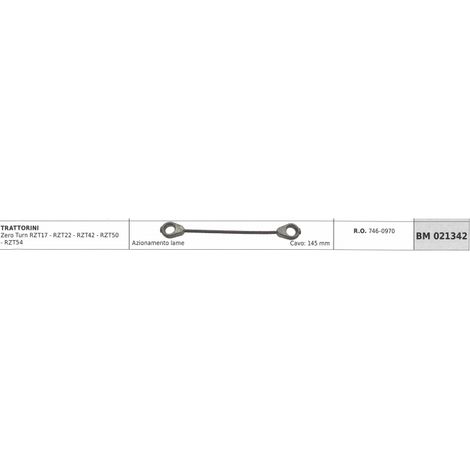 Cavo azionamento lame MTD trattorino RZT17 RZT22 RZT42 RZT50 RZT54 cavo 145 mm