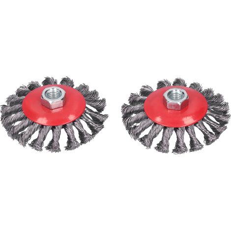 4-piece set of wire brushes, angle grinder, combination set, wire wheel tools, bowl brush, disc brush, M14 thread. (1/5)
