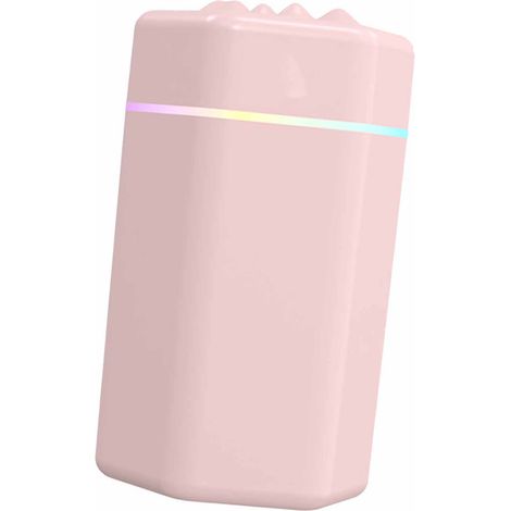 Petit humidificateur USB grande capacité, brumisation efficace, fonctionnement silencieux, portable, idéal pour les voyages, le bureau ou la voiture (rose).
