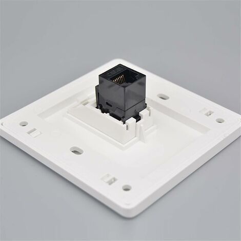RJ45-LAN-Netzwerk-Wanddose (2-Buchse) für Gigabit-LAN (CAT6), 86 x 86 mm, 1 Stück (1/4)