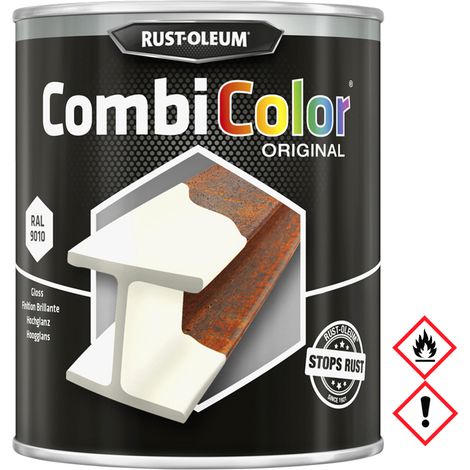 Combicolor Glänzende Weißfarbe RAL 9010 Eimer 0,75 Liter