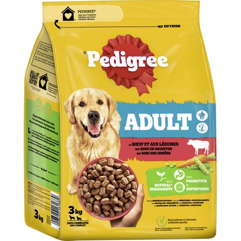 Pedigree Hundetrockenfutter Adult 3 kg Rind & Gemüse (1/3)