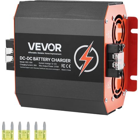 Chargeur de Batterie CC à CC 12 V 30 A 375 W pour Batteries Plomb-acide, Lithium, AGM, GEL, Facile à Installer, Chargeur Intelligent Multi-étapes pour Voitures, Camping-cars, Camions, Bateaux (1/5)
