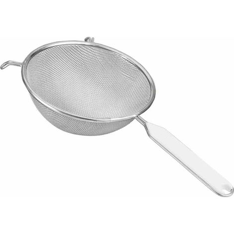Passoire tamis à manche - METALTEX - D : 18 cm - Aluminium - Plastique - Blanc (1/2)