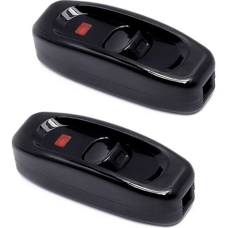 Interrupteur Poussoir Pour Lampe De Chevet - 250 V - 10 A - Avec Témoin Lumineux LED - Pour Applique Murale Et Lampe De Table - 2 Pièces (1/5)