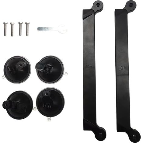 Mini support à ventouse, construction en alliage pour une forte adhérence, compatible avec voiture et toit ouvrant (noir) (1/2)
