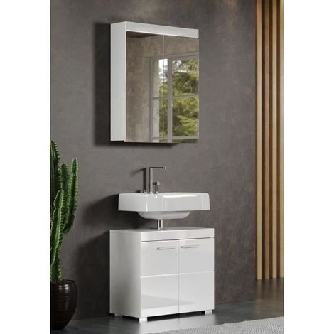 Trends International Amanda armoire de salle de bain blanc (1/5)