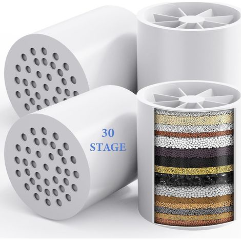 filtres de douche anti-calcaire et éliminant le chlore, adoucissant l'eau dure, améliorant la peau et les cheveux, installation facile, compatible avec les tuyaux G1/2. (1/5)