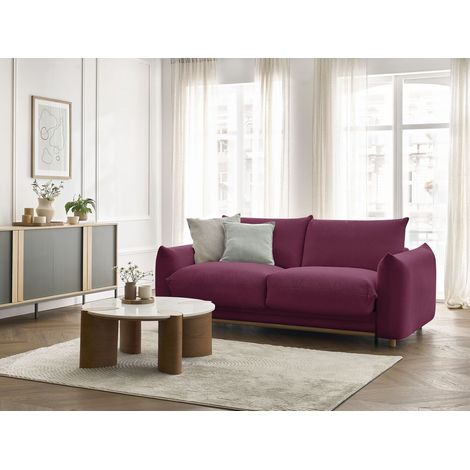 BOBOCHIC - Canapé droit convertible ERNEST ouverture express 160x190 Rouge (1/5)