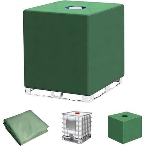 IBC 1000L Tank Cover - Brand/Model - UV-Resistant - Green - 210D Fabric - 120x100x116 cm