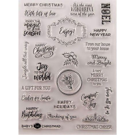 Silikon-Siegelstempel „Alles Gute zum Geburtstag, Weihnachten“ – DIY-Scrapbooking-Prägung