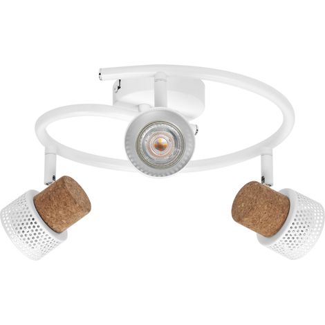 LEDVANCE DECOR SPOT CORK Spiral 3 x 3,4W, 690lm, blanc, spot, têtes réglables, utilisation polyvalente, spot intérieur, LED remplaçables, dimmable, lumière chaude, GU10.