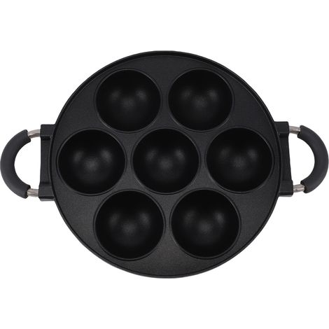 Grande poêle à griller Takoyaki en alliage d'aluminium, antiadhésive, œufs, crêpes, poulpe, boulettes de viande, avec double poignées pour la cuisson (1/5)
