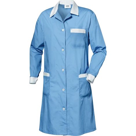 SIR SAFETY SYSTEM VALERIA TOILE 20/24 Blouse de travail femme en coton bleu ciel Taille 38