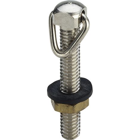 Kettenhalter 9918 in M6 x 35mm Messing matt-vernickelt (1/3)