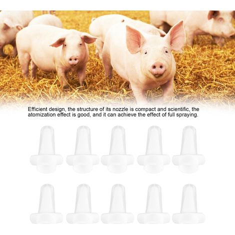 Lot de 10 flacons de pulvérisation nasale pour porcelets, compte-gouttes nasaux pour porcs, embout de pulvérisation pour vaccination, compte-gouttes nasaux vétérinaires pour porcs (1/5)