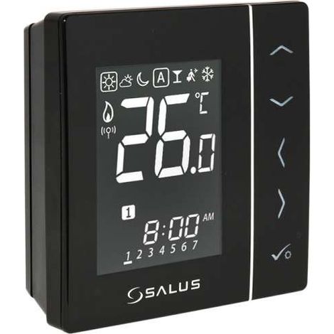 Salus VS20BRF Digitaler Funk Thermostat Gehäusefarbe schwarz 112622
