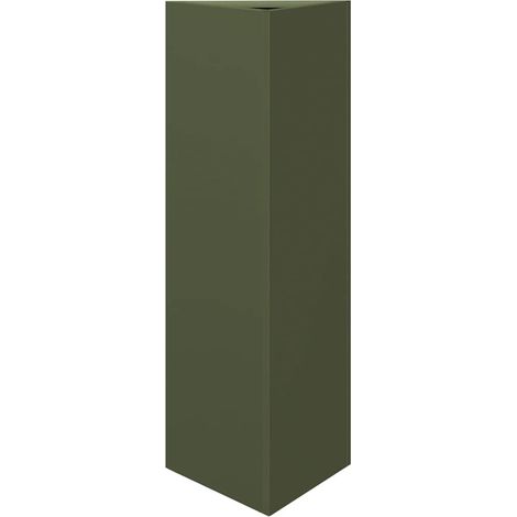 Maison Exclusive - Fioriera da Giardino Verde Oliva Triangolare 30x26x75cm Acciaio (1/5)