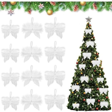 Ailes d'ange - Blanc - 16x14cm - Plumes naturelles - Décoration de Noël - Accessoires photo (1/4)