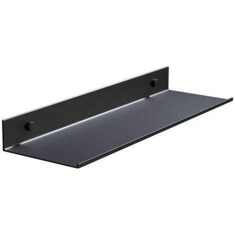 Schwarze schwebende Wandregale für das Badezimmer, sehr robuste und rostfreie schwebende Regale (30 cm) (1/4)