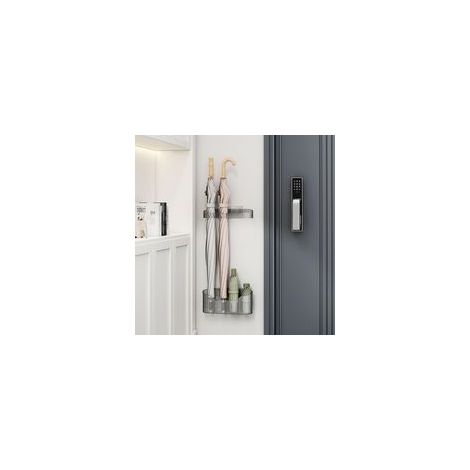Lot 2 Porte‑parapluies Gris – Auto‑adhésifs, Montage Facile, Adapté Couloirs & Bureaux