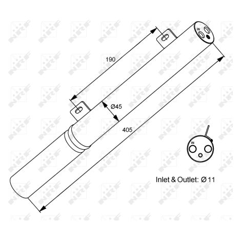 Filtre déshydratant, climatisation NRF 33196 MERCEDES-BENZ 0010028V002
