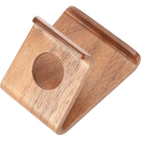 Wooden Mobile Phone Stand, Mobile Phone Holder, Smartphone Stand, Desk Stand, Tablet Stand, Mobile Phones (Walnut Color) (1/5)