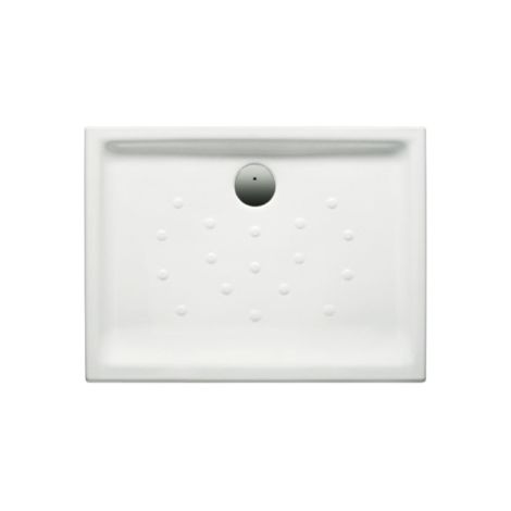 Plato de ducha de porcelana blanco con fondo antideslizante MALTA - ROCA Medidas: 1000x700 mm
