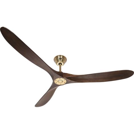 Ventilateur de plafond CasaFan ECO GENUINE 318021 180cm laiton poli / bois naturel