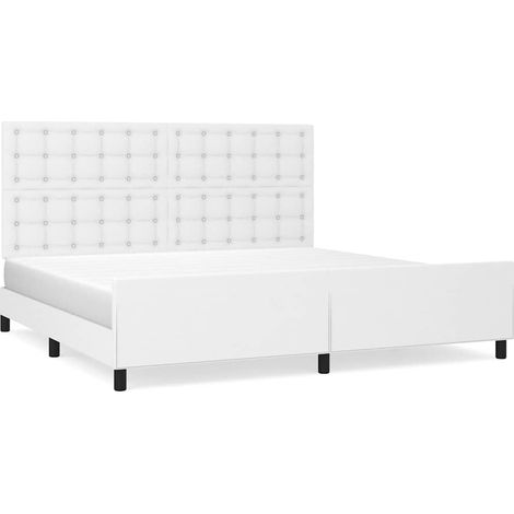 Maison Exclusive - Giroletto con Testiera Bianco 200x200 cm in Similpelle (1/5)