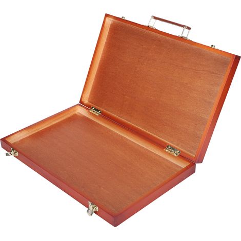 Coffret de rangement en bois rétro pour outils de peinture, étui portable pour dessin et huile, accessoire de transport (1/5)