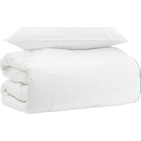 Bettdecken-Set, Polyester-Material, pflegeleicht, Weiß (1/2)