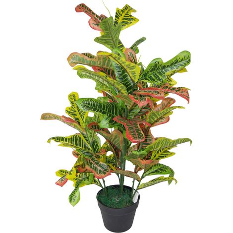 90cm Artificial Codiaeum Multicoloured House Plant - Large (1/4)
