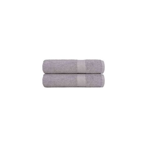 Asciugamani da bagno FROGN, set da 2, grigi, 70 x 140 cm, 360 g/m² - Crezuo (1/4)