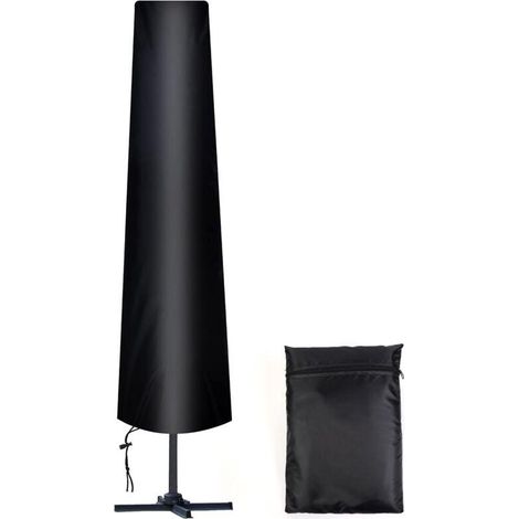 Housse Parasol Droit Ø 300 cm, 210D Oxford Housse de Protection pour Parasol avec Sac de Rangement, Résistant aux Intempéries, aux UV, à la Neige (1/4)