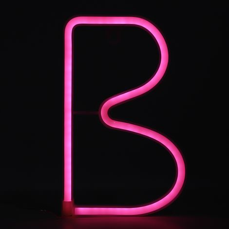 Lettre B anglaise décorative lumineuse LED unique, idéale pour les mariages, les fêtes et la décoration intérieure. (1/5)