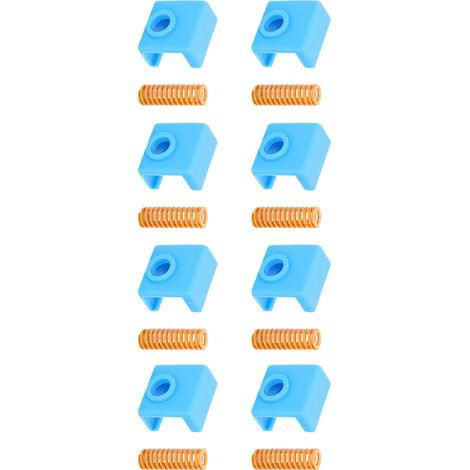 Accessoires pour imprimante 3D : 8 ressorts de plateau chauffant jaunes de 25 mm et 8 douilles en silicone pour MK8. (1/5)
