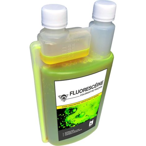 Méduze - Fluorescéine concentrée en flacon doseur 1L - Colorant diluable à l’eau - Multiusages