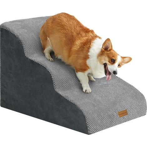 Hundetreppe, 3 Stufen, 40 cm hochdichter Schaumstoff, waschbarer Bezug, rutschfeste Unterseite, Wohnzimmer, Schlafzimmer (1/5)