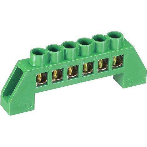 Bardusch-Borne Mise Terre Vis Bloc Barrière Laiton Bande 6 Positions Vert pour Électrique Distribution (1/5)