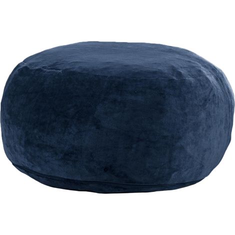 ELVMI Sillón Puff Plegable con Forma Adaptable y Almacenamiento Compacto, para Salón y Dormitorio, de Espuma, Azul (1/5)